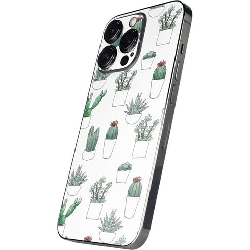 Succulent Pattern iPhone 16 Pro Max Skin