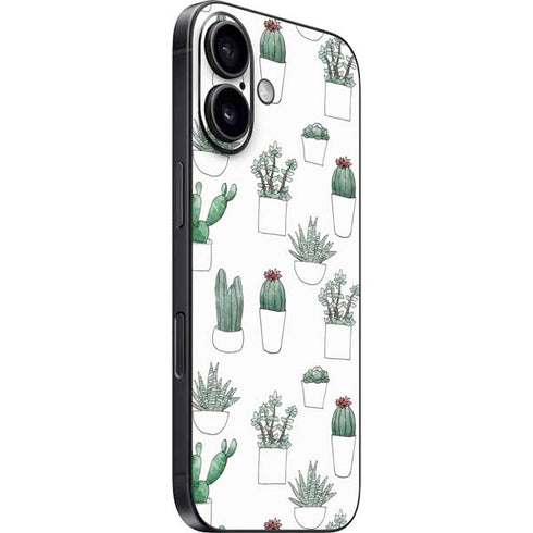 Succulent Pattern iPhone 16 Skin