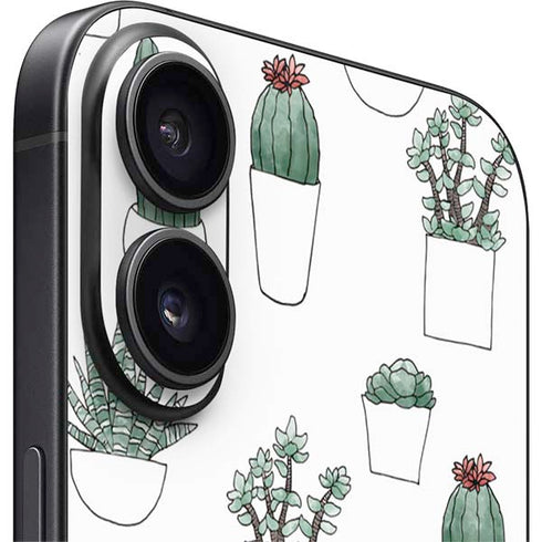 Succulent Pattern iPhone 16 Skin