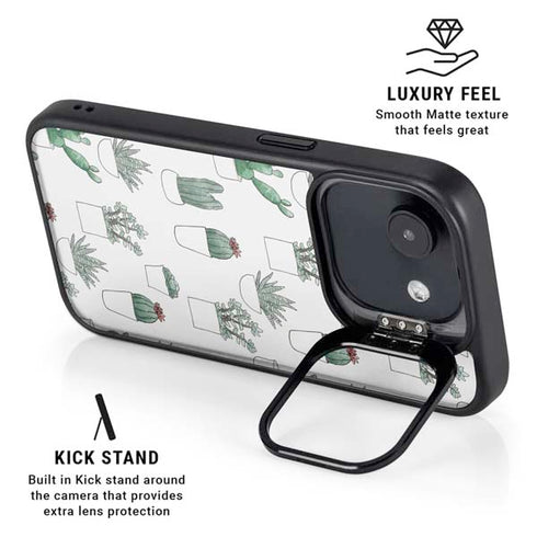Succulent Pattern iPhone 16e Kickstand Case