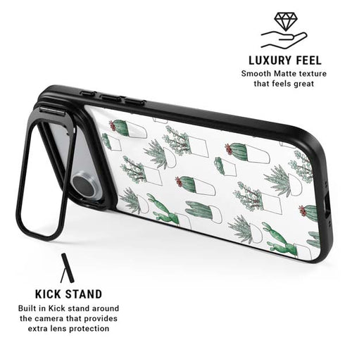 Succulent Pattern iPhone 17 Air Kickstand Case
