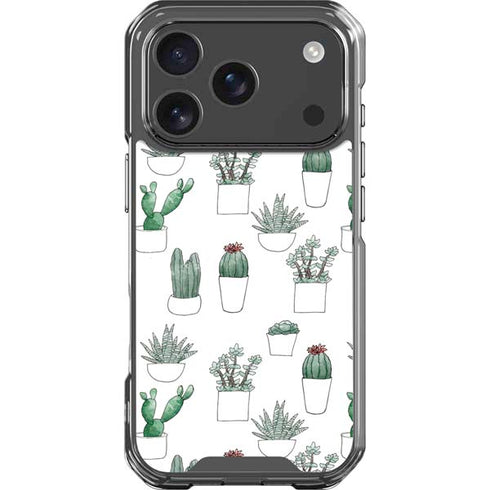 Succulent Pattern iPhone 17 Pro Clear Case