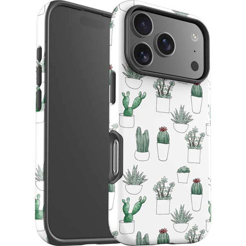 Succulent Pattern iPhone 17 Pro Impact Case