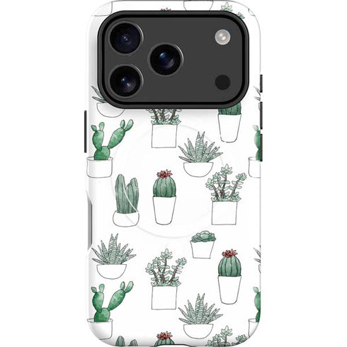 Succulent Pattern iPhone 17 Pro Magsafe Impact Case