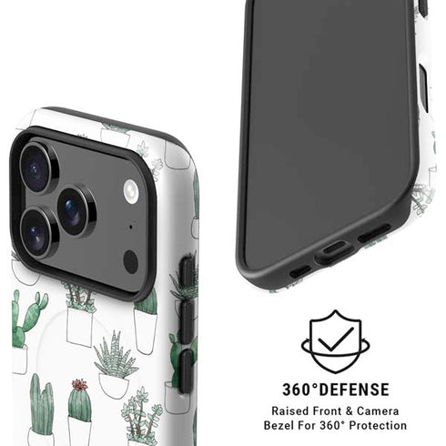 Succulent Pattern iPhone 17 Pro Magsafe Impact Case
