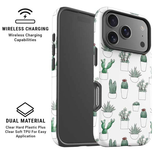 Succulent Pattern iPhone 17 Pro Magsafe Impact Case
