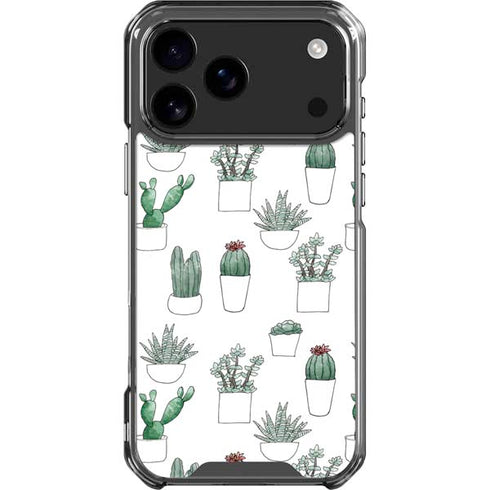 Succulent Pattern iPhone 17 Pro Max Clear Case