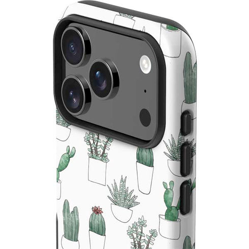 Succulent Pattern iPhone 17 Pro Max Impact Case