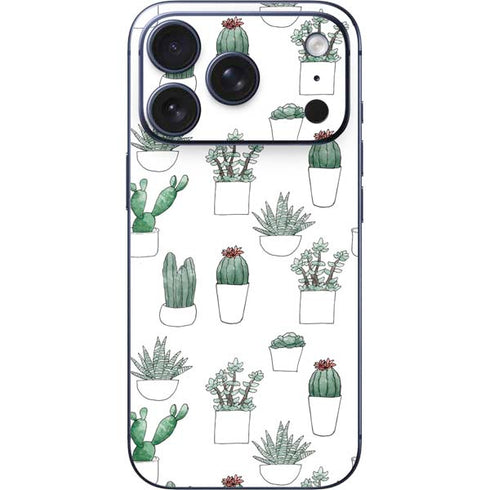 Succulent Pattern iPhone 17 Pro Max Skin