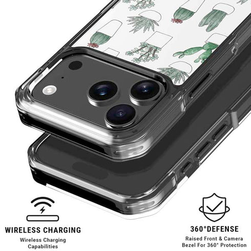 Succulent Pattern iPhone 18 Pro Clear Case
