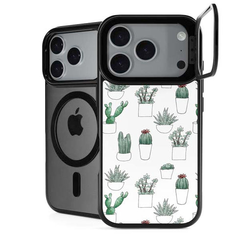 Succulent Pattern iPhone 18 Pro Kickstand Case