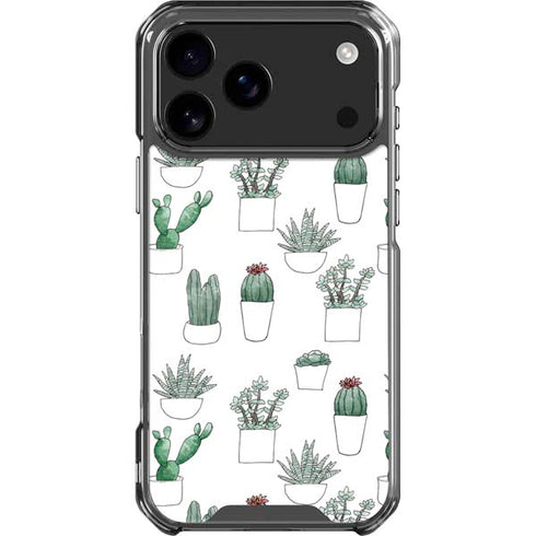 Succulent Pattern iPhone 18 Pro Max Clear Case