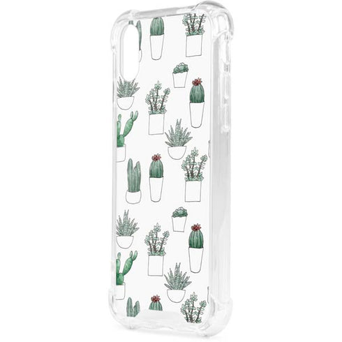Succulent Pattern iPhone XS Clear Case