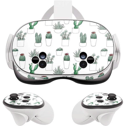 Succulent Pattern Meta Quest 3S Skin