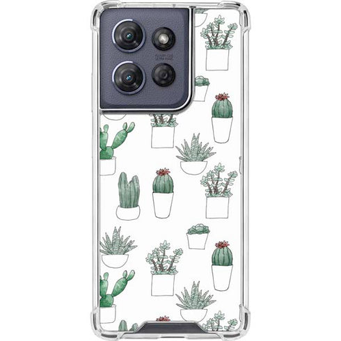 Succulent Pattern Moto G 5G (2025) Clear Case