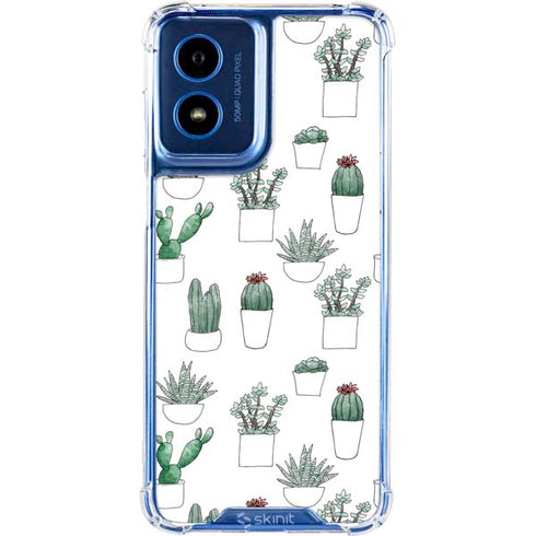 Succulent Pattern Moto G 5G (2024) Clear Case