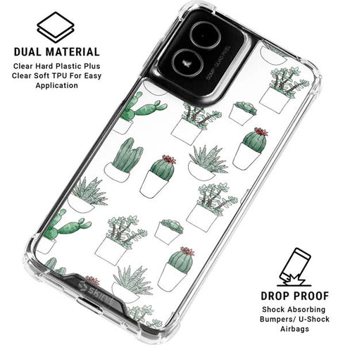 Succulent Pattern Moto G Power 5G (2024) Clear Case