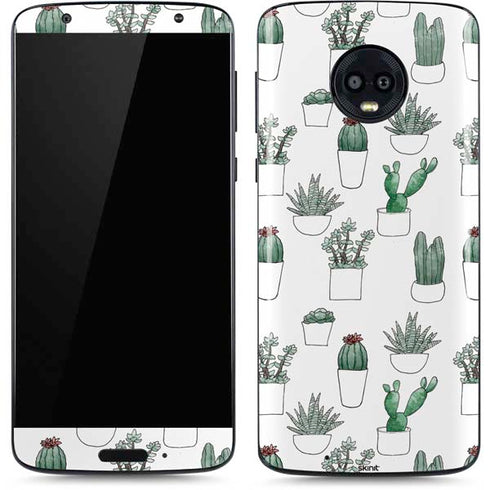 Succulent Pattern Moto G6 Skin