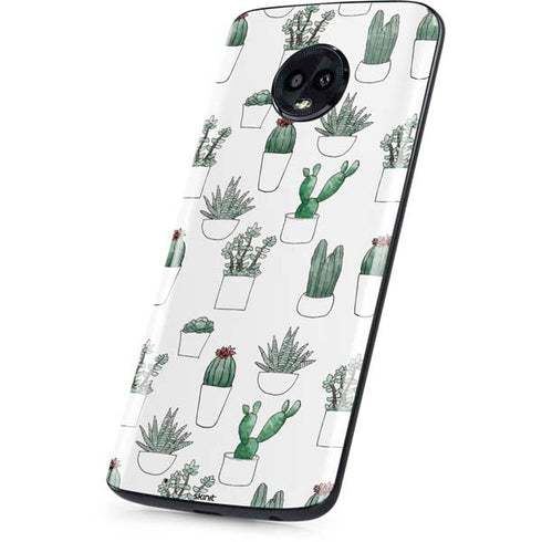 Succulent Pattern Moto G6 Skin