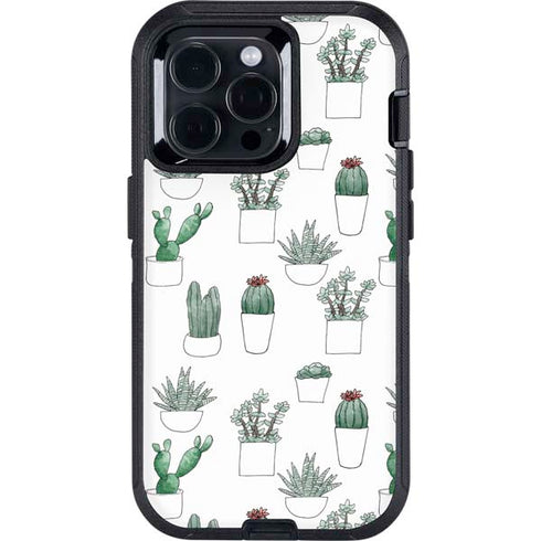 Succulent Pattern Otterbox Defender iPhone Skin