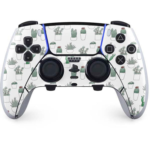 Succulent Pattern PS5 DualSense Edge Pro Controller Skin