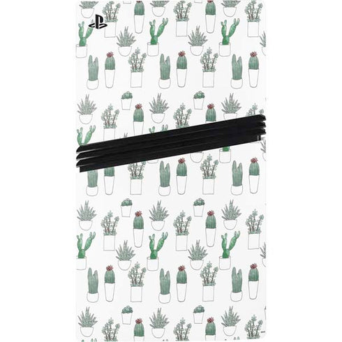 Succulent Pattern PS5 Pro Disk Console Skin