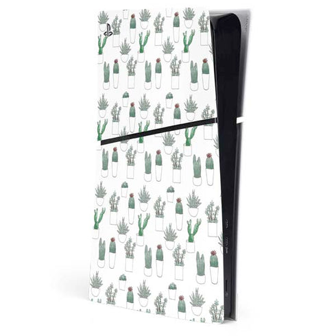 Succulent Pattern PS5 Slim Digital Edition Console Skin