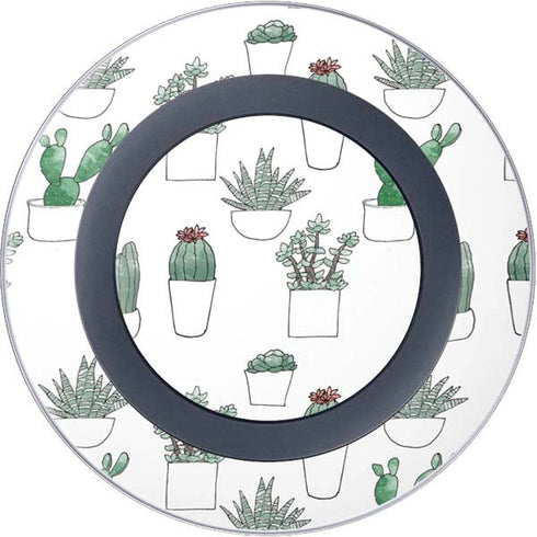Succulent Pattern Wireless Charger Skin