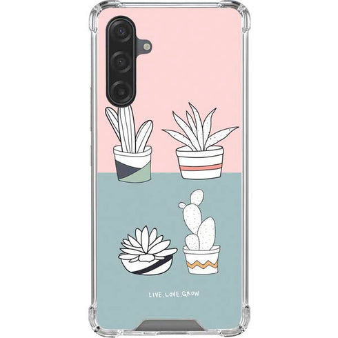 Succulent Sketch Galaxy A17 Clear Case