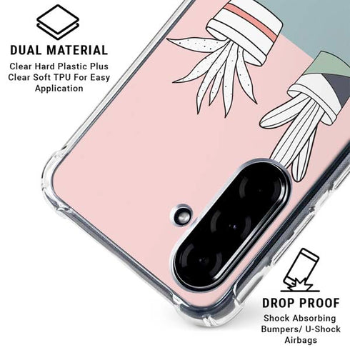 Succulent Sketch Galaxy A36 5G Clear Case