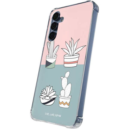 Succulent Sketch Galaxy A55 5G Clear Case