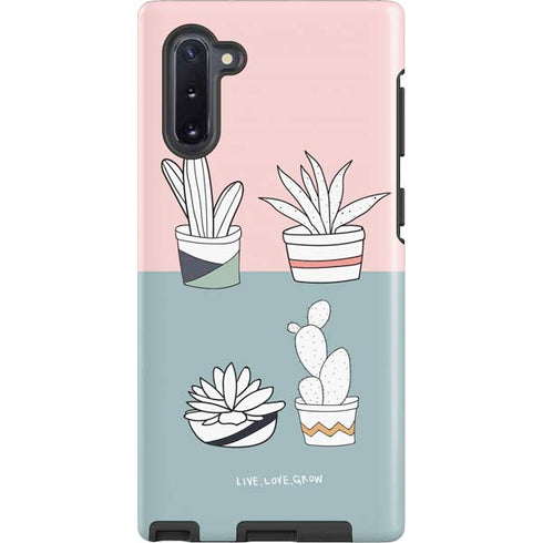 Succulent Sketch Galaxy Cases