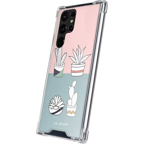 Succulent Sketch Galaxy S23 Ultra Clear Case