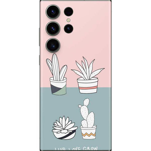 Succulent Sketch Galaxy Skins