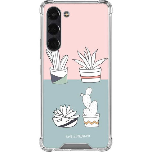 Succulent Sketch Galaxy S24 FE Clear Case