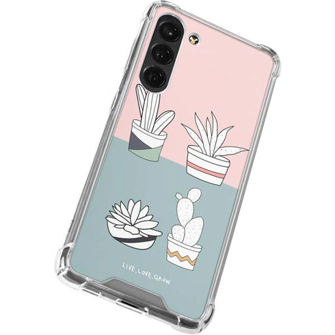 Succulent Sketch Galaxy S24 FE Clear Case