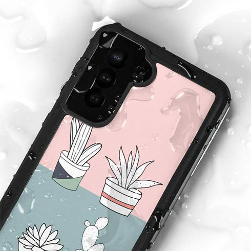 Succulent Sketch Galaxy S24 Plus Waterproof Case