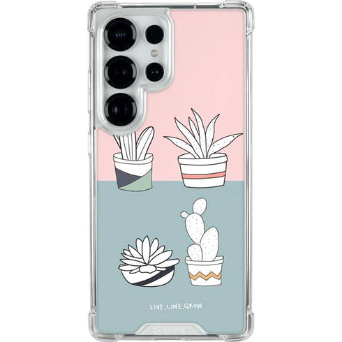 Succulent Sketch Galaxy S25 Ultra Clear Case