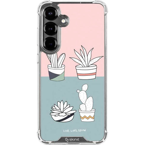 Succulent Sketch Galaxy S26 Clear Case