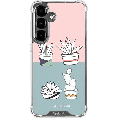 Succulent Sketch Galaxy S26 Plus Clear Case