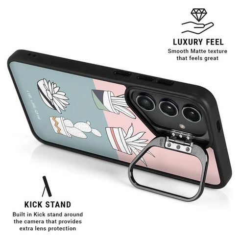 Succulent Sketch Galaxy S26 Plus Kickstand Case