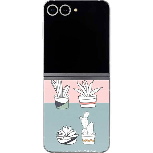 Succulent Sketch Galaxy Z Flip6 Skin