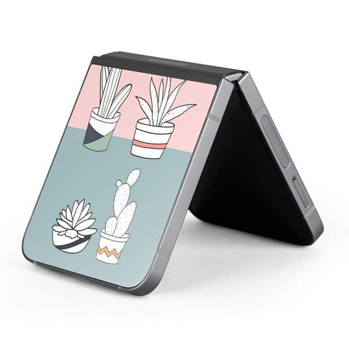 Succulent Sketch Galaxy Z Flip6 Skin