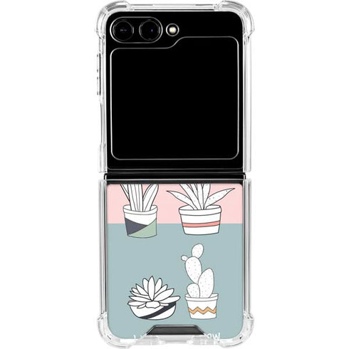 Succulent Sketch Galaxy Z Flip6 Clear Case