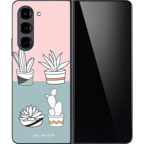 Succulent Sketch Galaxy Z Fold5 5G Skin