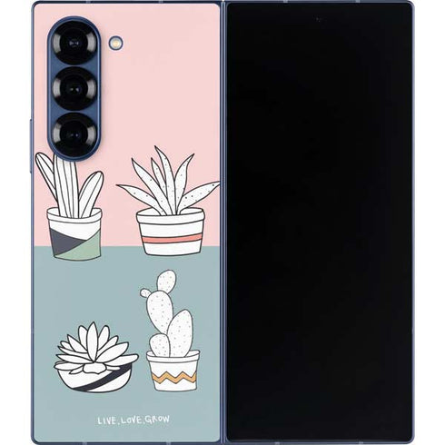 Succulent Sketch Galaxy Z Fold6 Skin