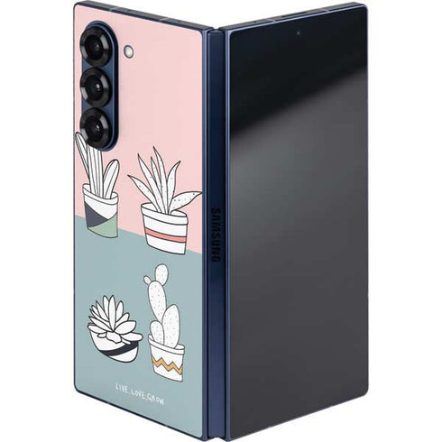 Succulent Sketch Galaxy Z Fold6 Skin
