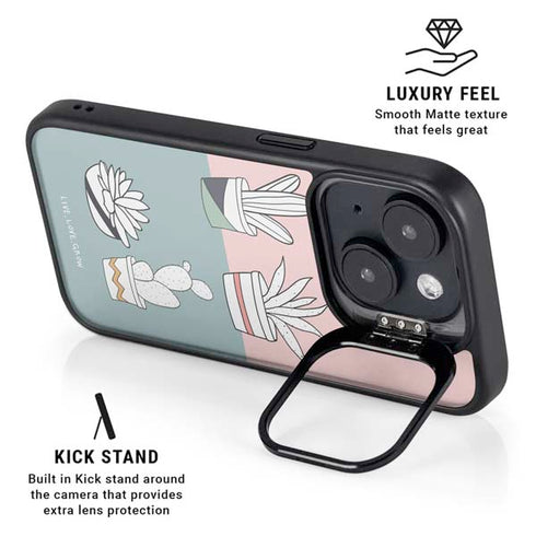 Succulent Sketch iPhone 14 Kickstand Case