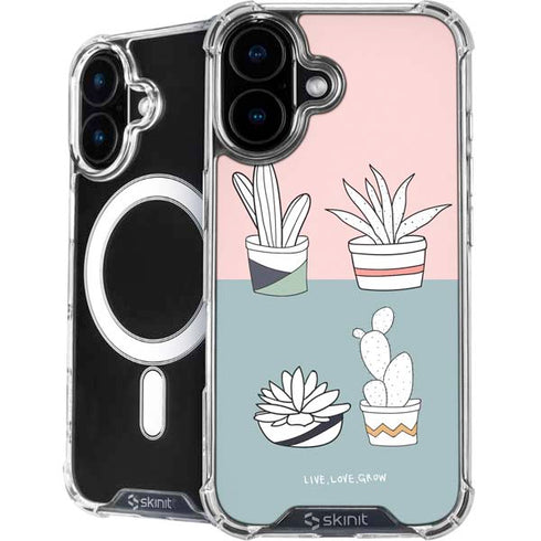Succulent Sketch iPhone 16 Plus MagSafe Case