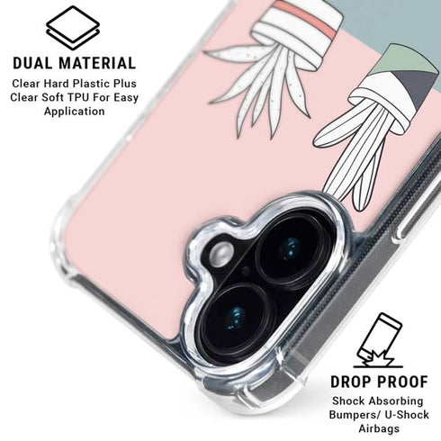 Succulent Sketch iPhone 16 Plus MagSafe Case